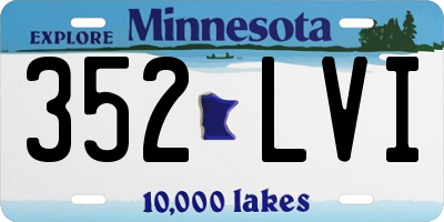 MN license plate 352LVI