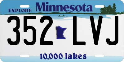 MN license plate 352LVJ