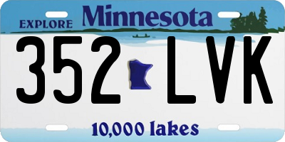 MN license plate 352LVK