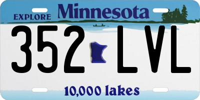MN license plate 352LVL