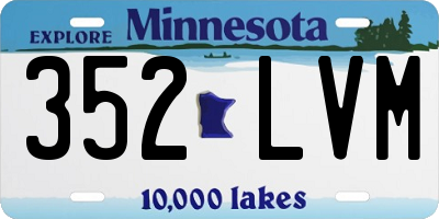 MN license plate 352LVM