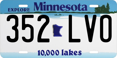MN license plate 352LVO