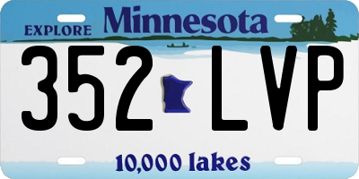 MN license plate 352LVP
