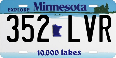 MN license plate 352LVR
