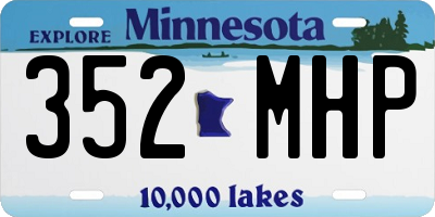 MN license plate 352MHP