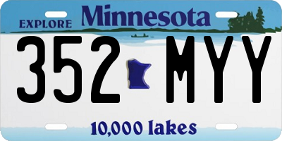MN license plate 352MYY