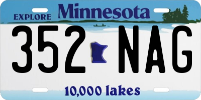 MN license plate 352NAG