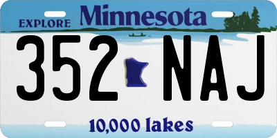 MN license plate 352NAJ