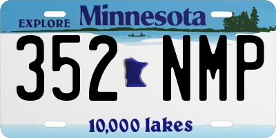 MN license plate 352NMP