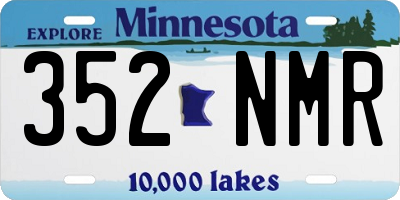 MN license plate 352NMR