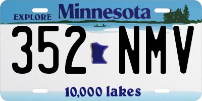 MN license plate 352NMV