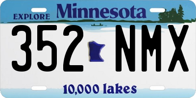 MN license plate 352NMX