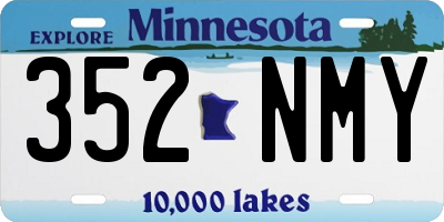 MN license plate 352NMY