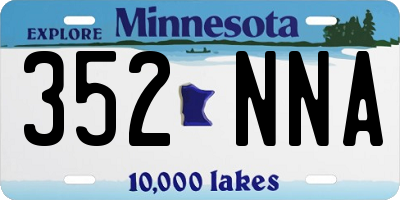 MN license plate 352NNA