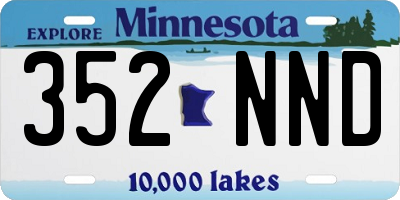MN license plate 352NND