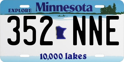 MN license plate 352NNE