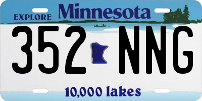 MN license plate 352NNG