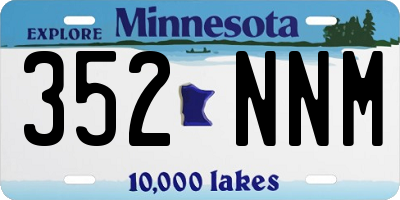 MN license plate 352NNM