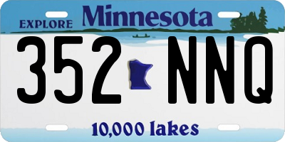 MN license plate 352NNQ