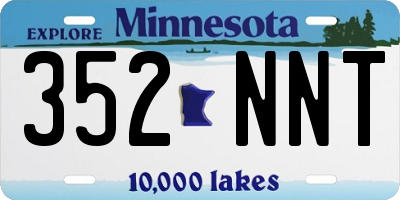 MN license plate 352NNT