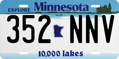 MN license plate 352NNV