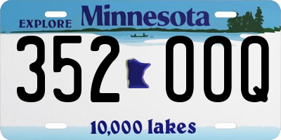 MN license plate 352OOQ