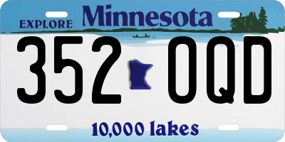 MN license plate 352OQD