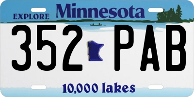 MN license plate 352PAB