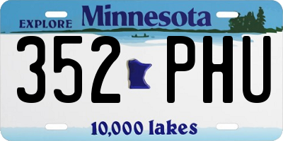 MN license plate 352PHU