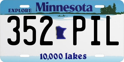 MN license plate 352PIL