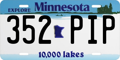 MN license plate 352PIP