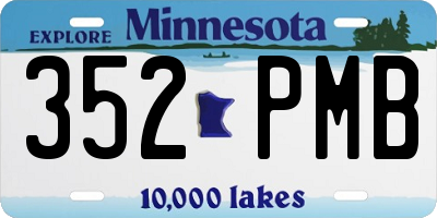 MN license plate 352PMB