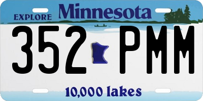 MN license plate 352PMM