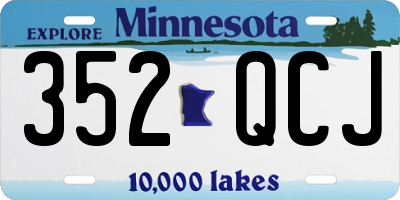 MN license plate 352QCJ