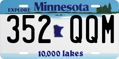 MN license plate 352QQM