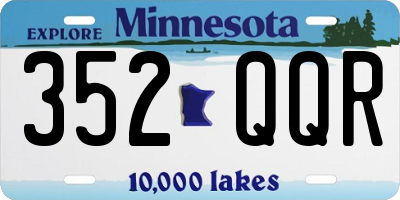 MN license plate 352QQR