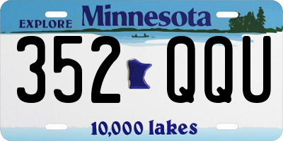 MN license plate 352QQU