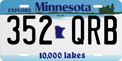 MN license plate 352QRB