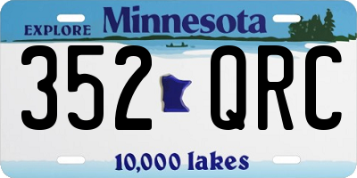 MN license plate 352QRC