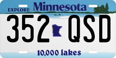 MN license plate 352QSD