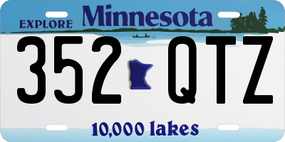 MN license plate 352QTZ