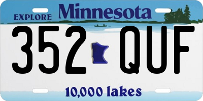 MN license plate 352QUF