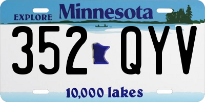 MN license plate 352QYV