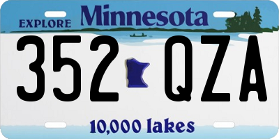 MN license plate 352QZA
