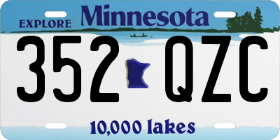 MN license plate 352QZC