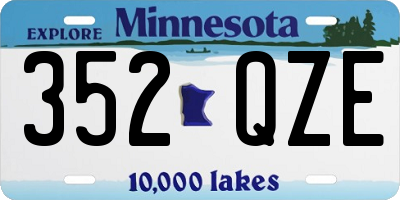 MN license plate 352QZE