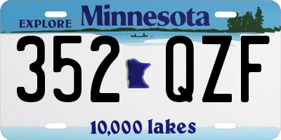 MN license plate 352QZF