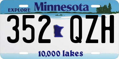 MN license plate 352QZH