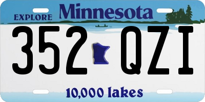 MN license plate 352QZI