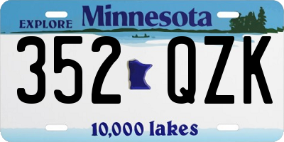 MN license plate 352QZK